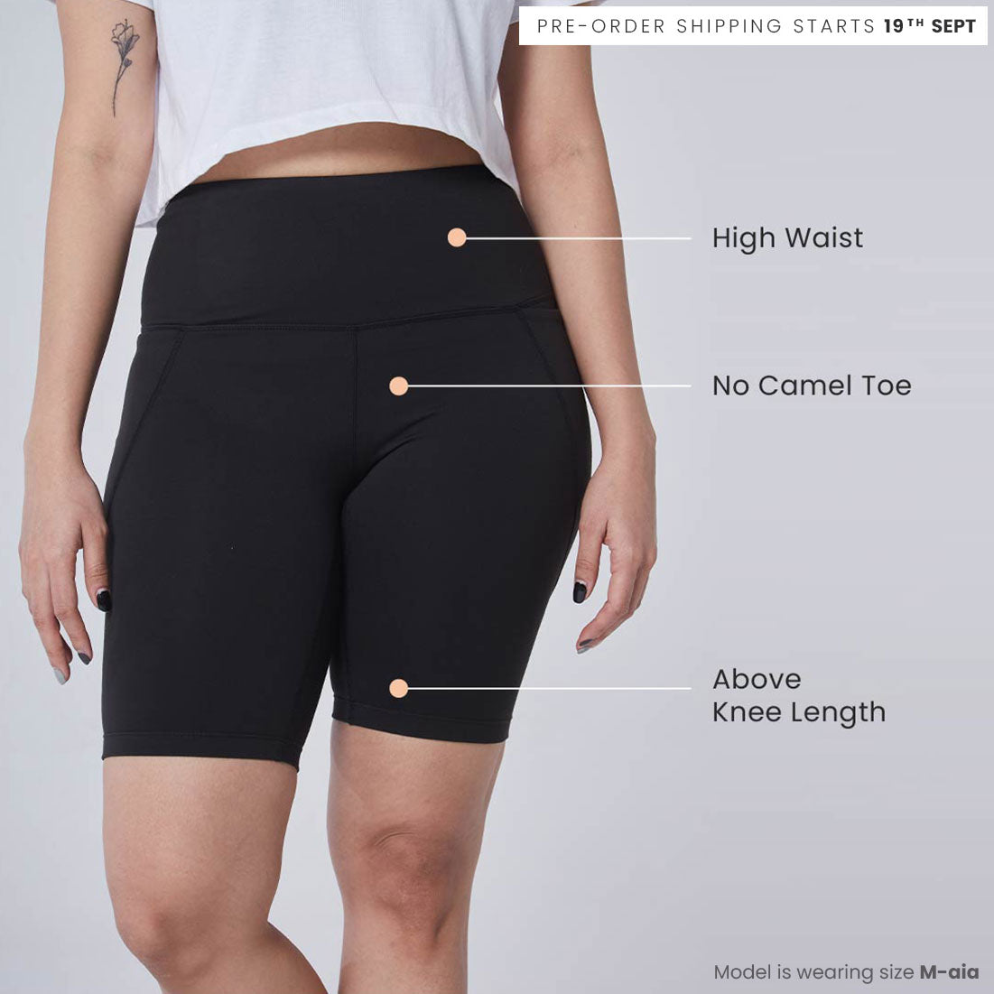 High Waisted Cycling Shorts with Pockets for Women