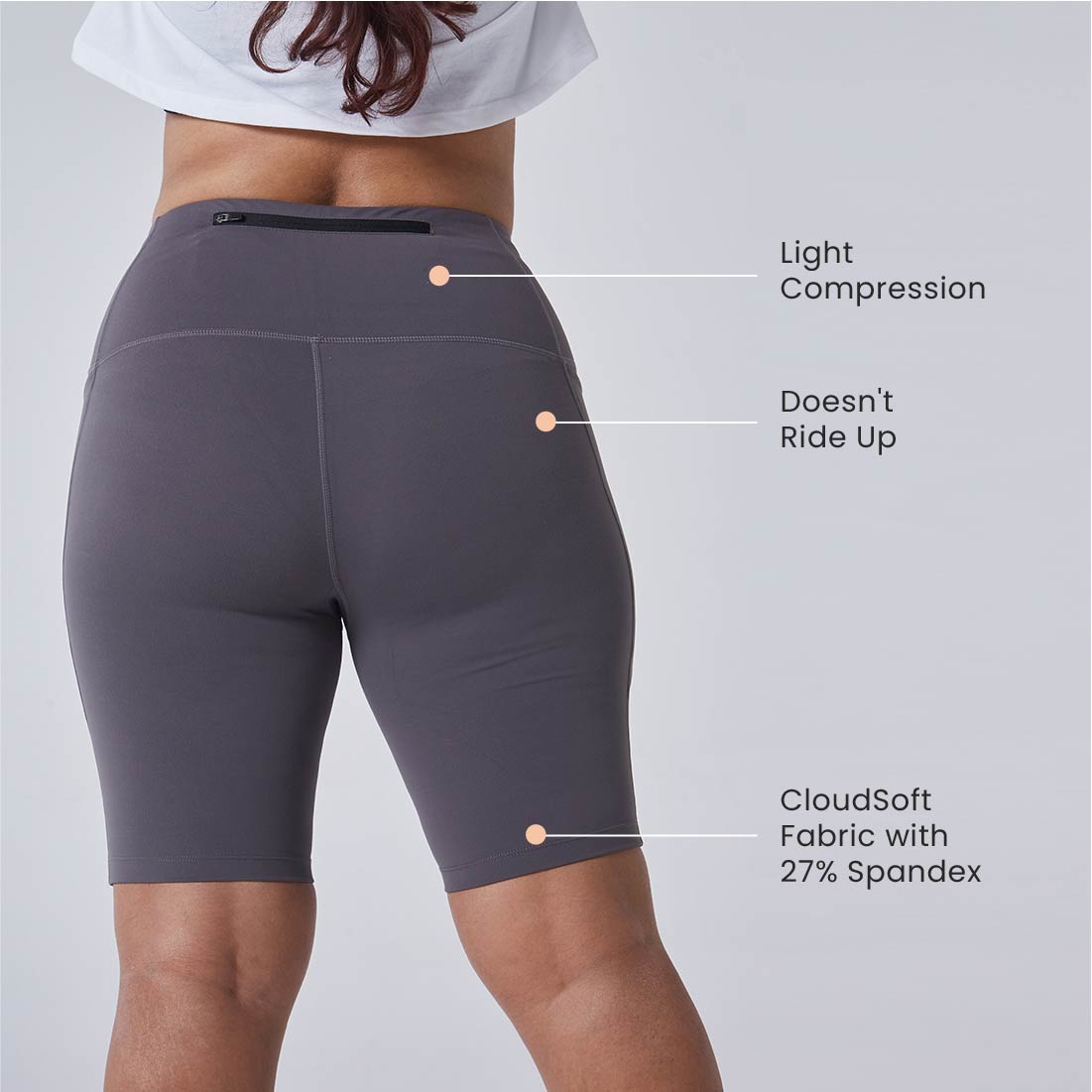 High Waisted Cycling Shorts with Pockets for Women