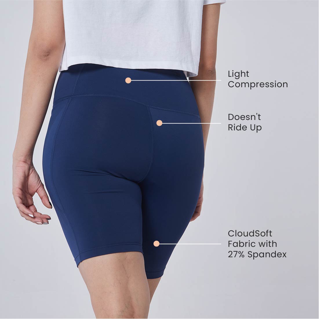 High Waisted Cycling Shorts with Pockets for Women