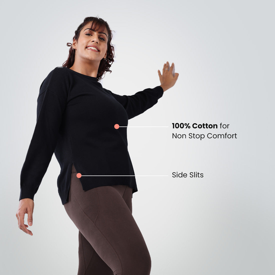 At-Ease CottonKnit Top - Full Sleeves