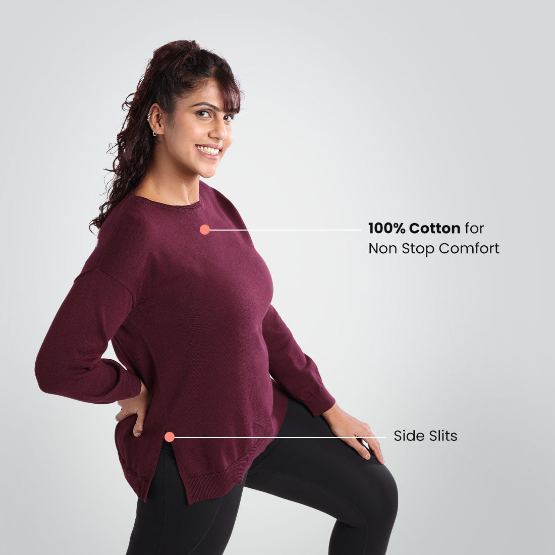 At-Ease CottonKnit Top - Full Sleeves
