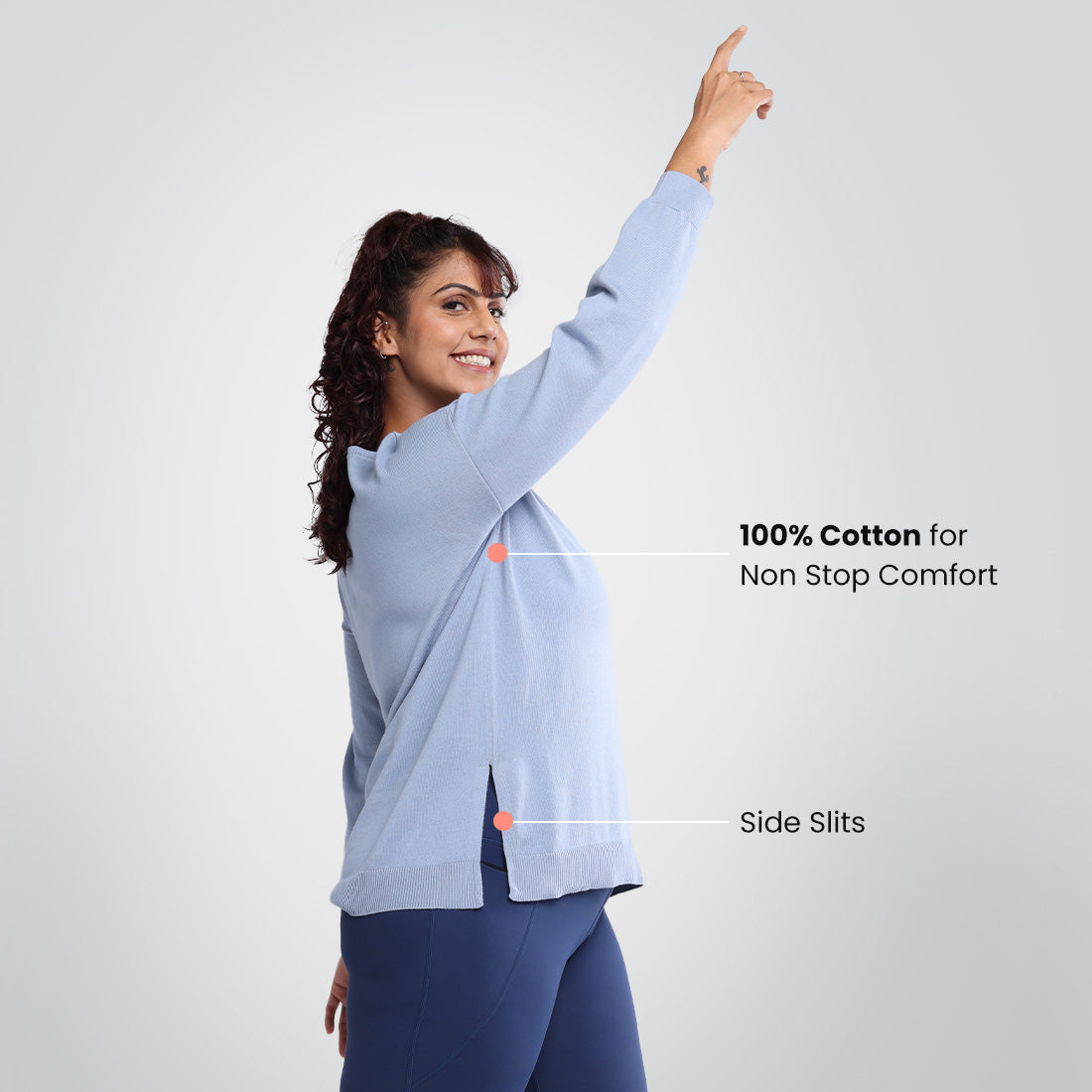 At-Ease CottonKnit Top - Full Sleeves