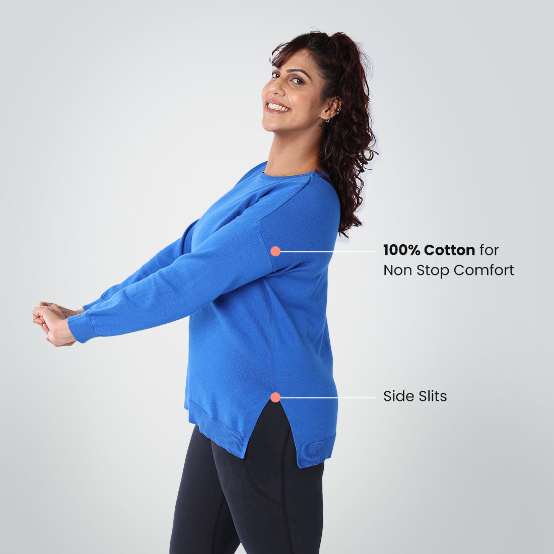 At-Ease CottonKnit Top - Full Sleeves