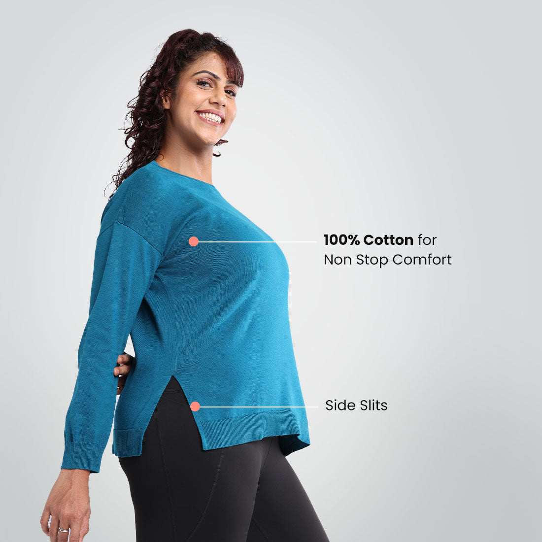 At-Ease CottonKnit Top - Full Sleeves