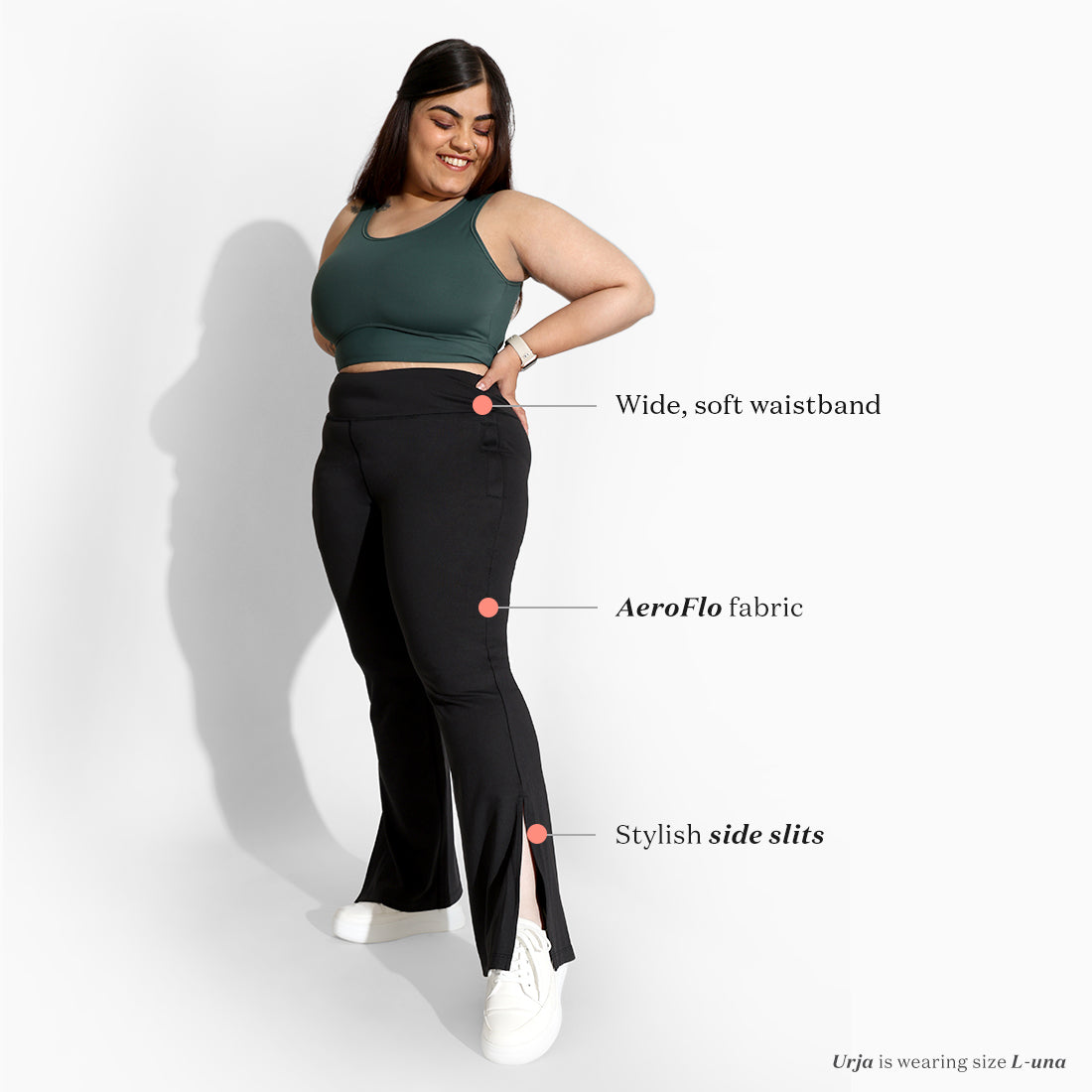 On-the-Go Slit Flare Pants