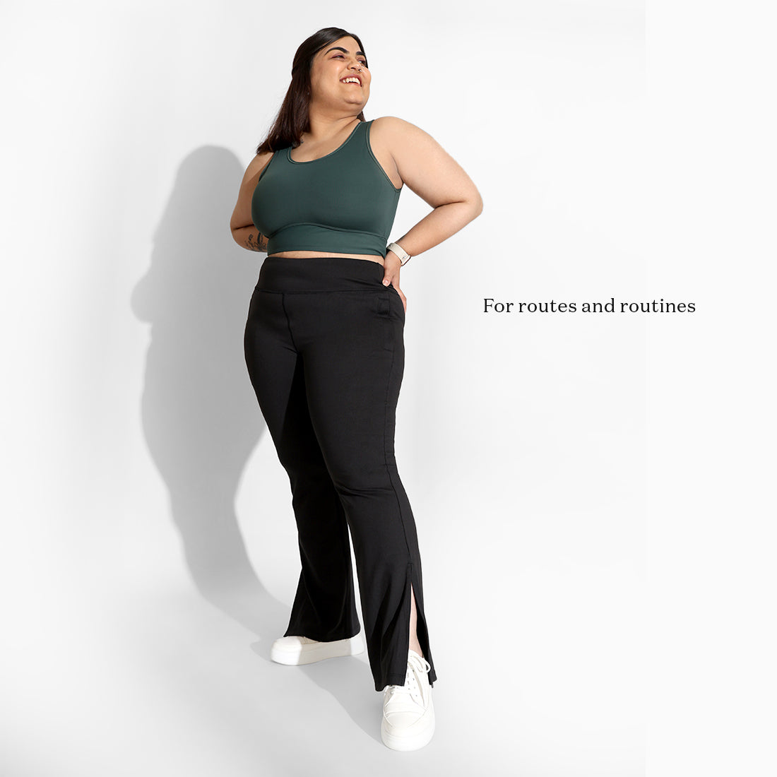 On-the-Go Slit Flare Pants