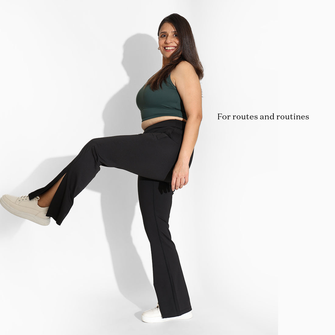 On-the-Go Slit Flare Pants
