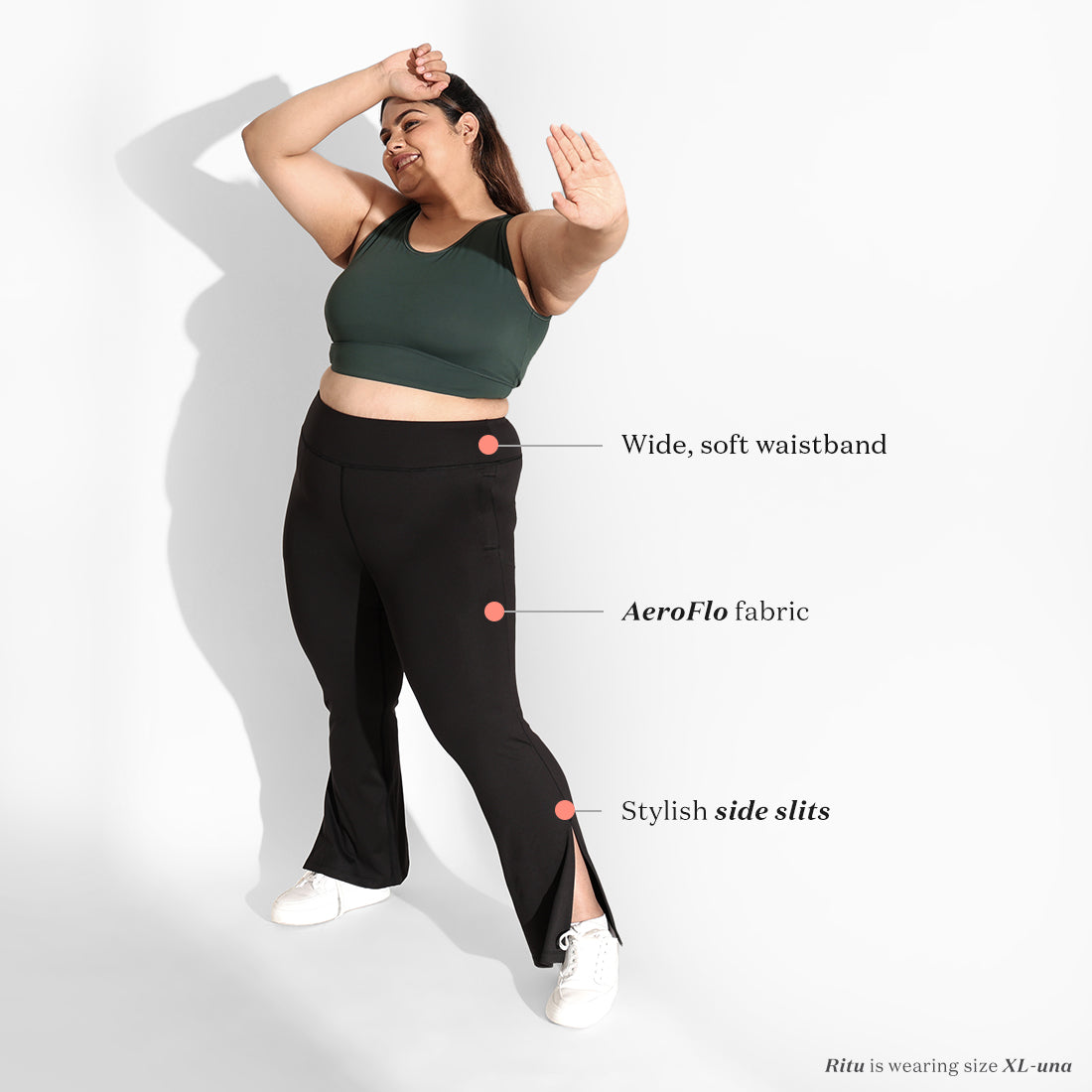 On-the-Go Slit Flare Pants