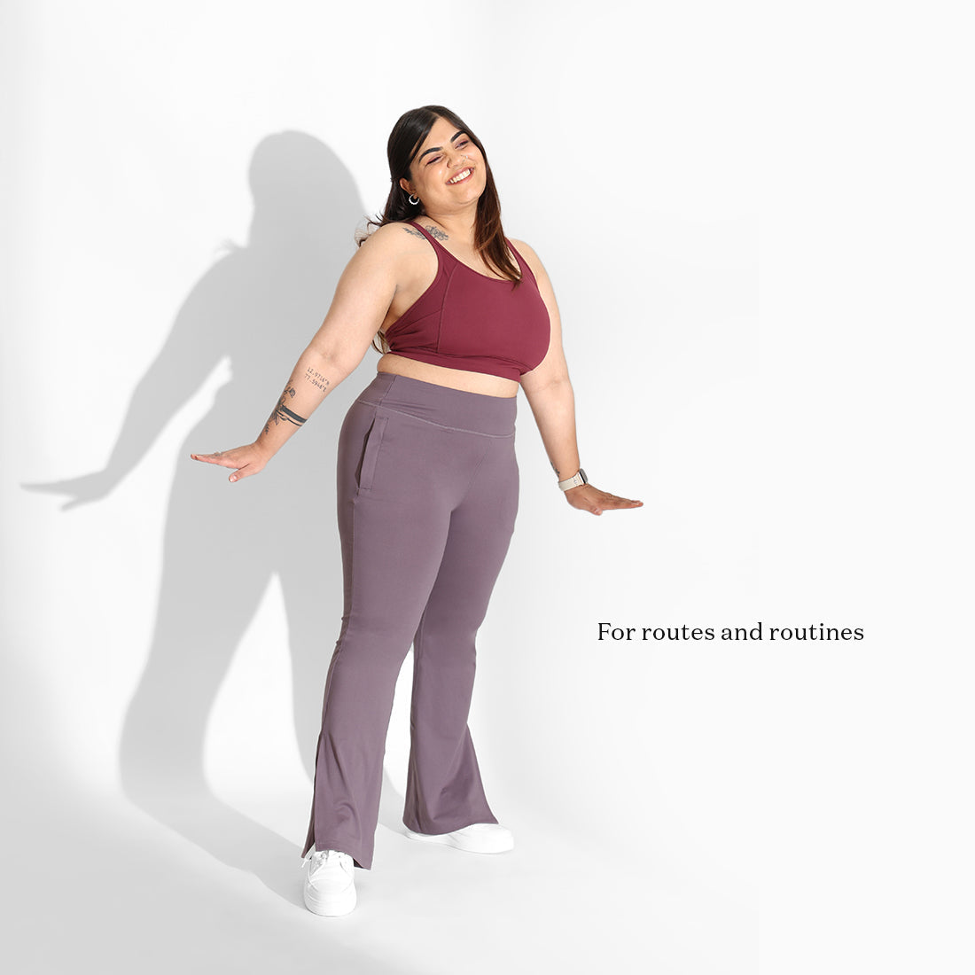 On-the-Go Slit Flare Pants