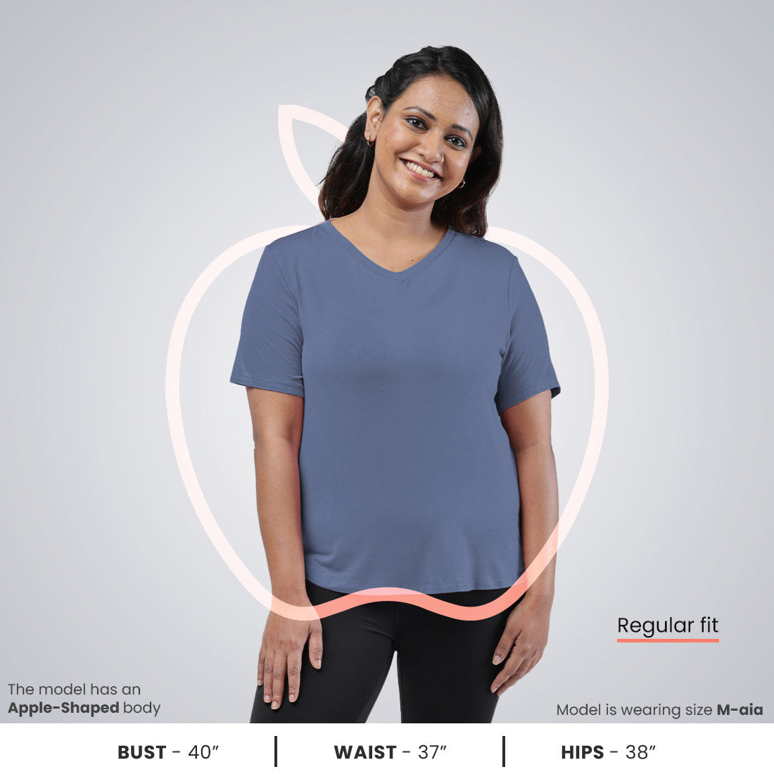 Fit Me Right Tees - Daisy Deep Blue