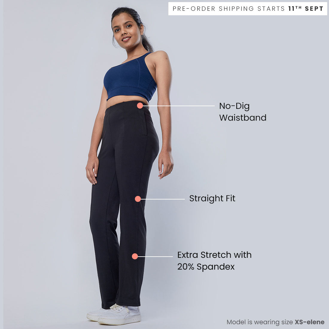 High Waisted Straight Pants with Pockets for Women