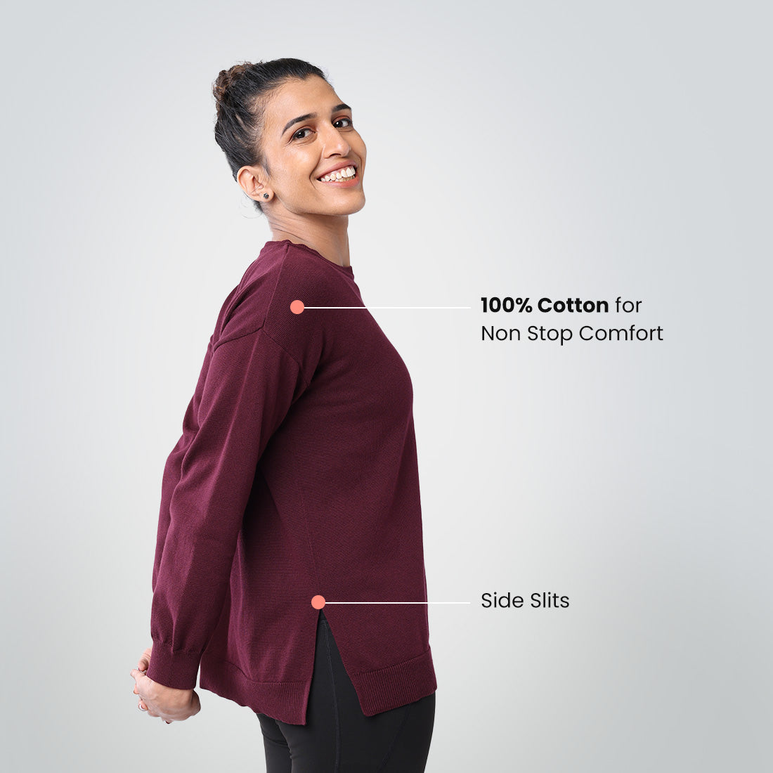 At-Ease CottonKnit Top - Full Sleeves