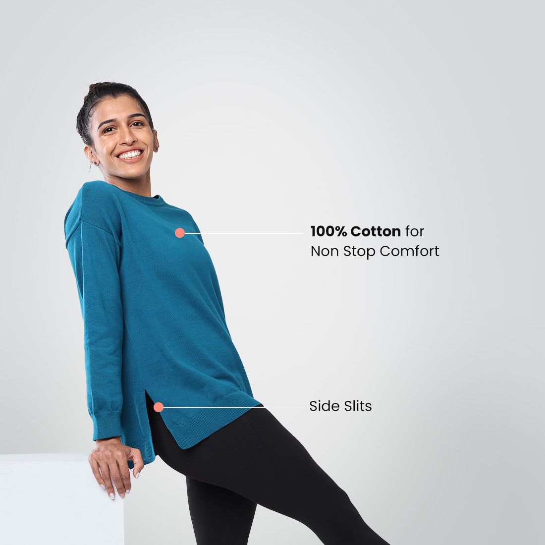At-Ease CottonKnit Top - Full Sleeves