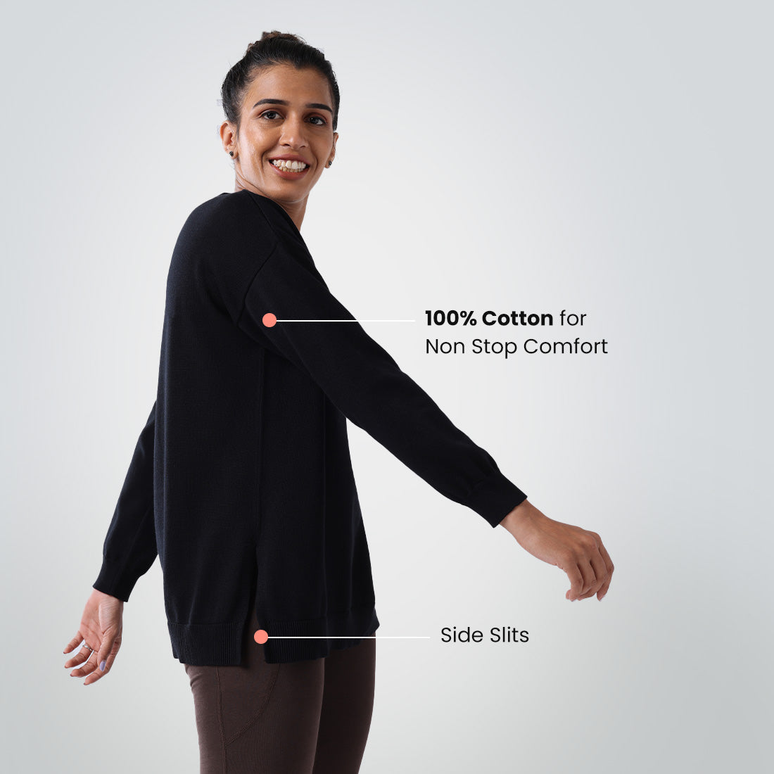 At-Ease CottonKnit Top - Full Sleeves