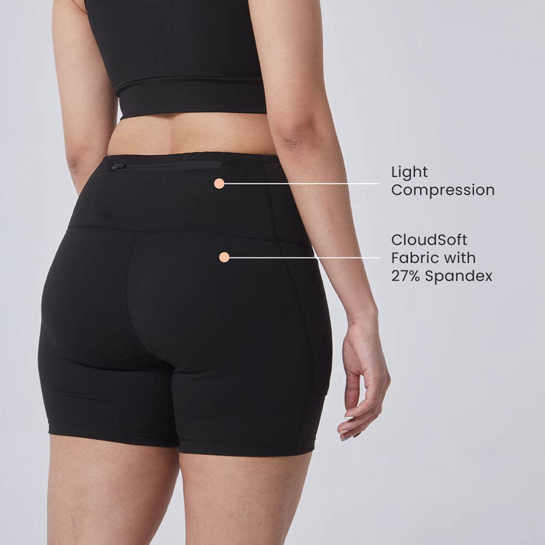 High Waisted Gym Shorts with Pockets for Women