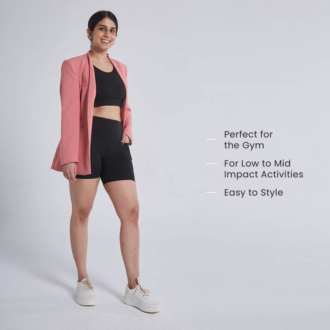 High Waisted Gym Shorts with Pockets for Women