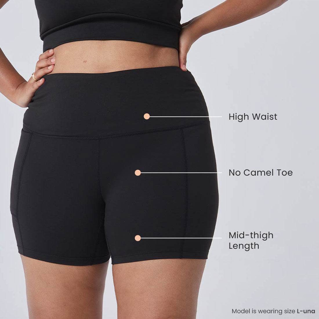 High Waisted Gym Shorts with Pockets for Women