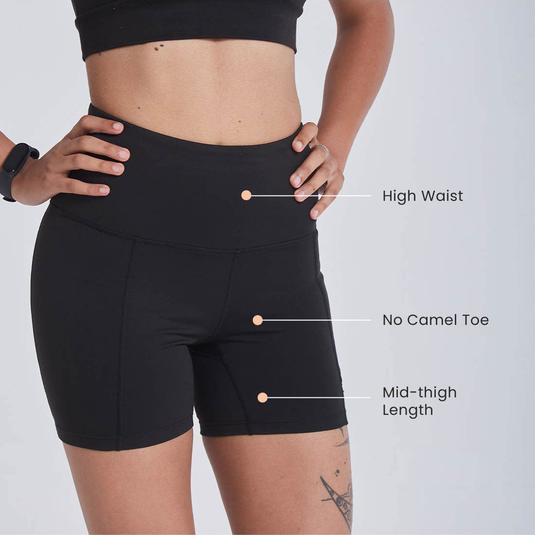High Waisted Gym Shorts with Pockets for Women