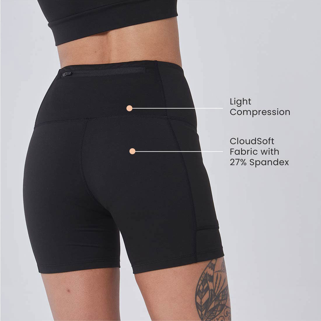 High Waisted Gym Shorts with Pockets for Women