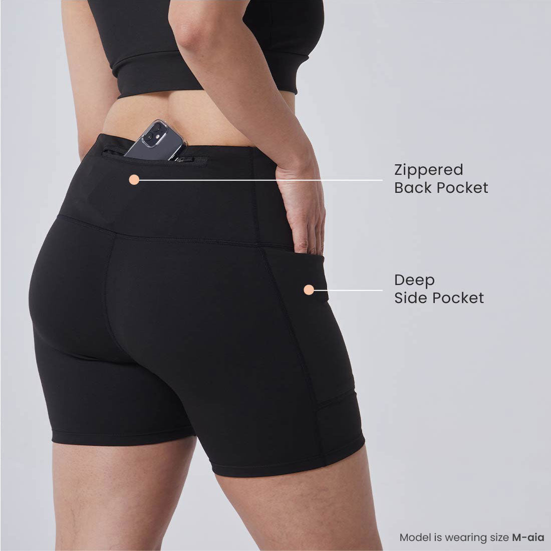 High Waisted Gym Shorts with Pockets for Women