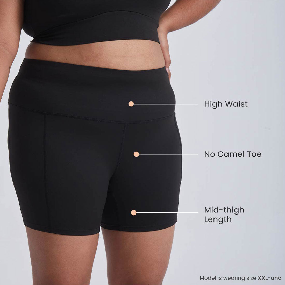 High Waisted Gym Shorts with Pockets for Women