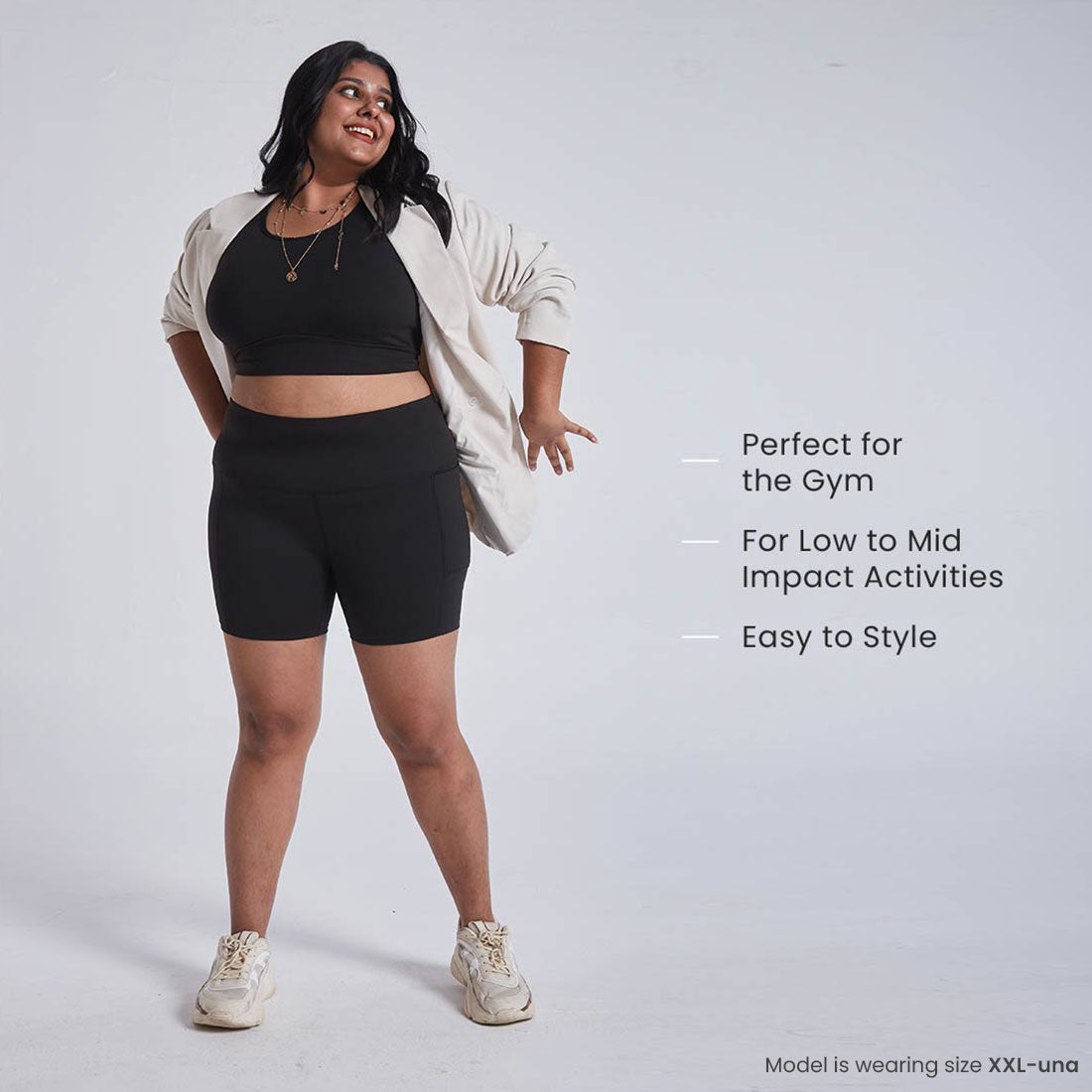 High Waisted Gym Shorts with Pockets for Women