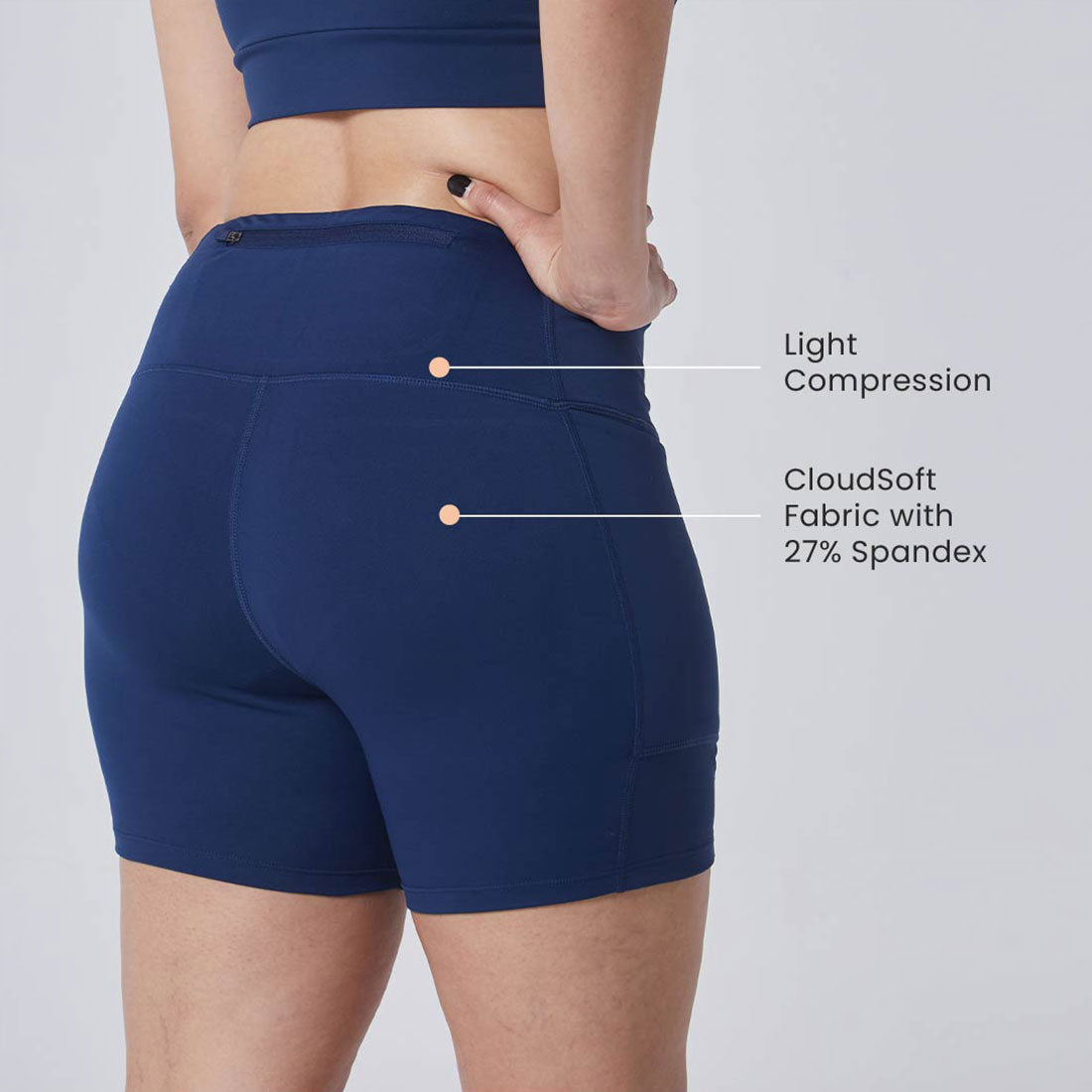 High Waisted Gym Shorts with Pockets for Women