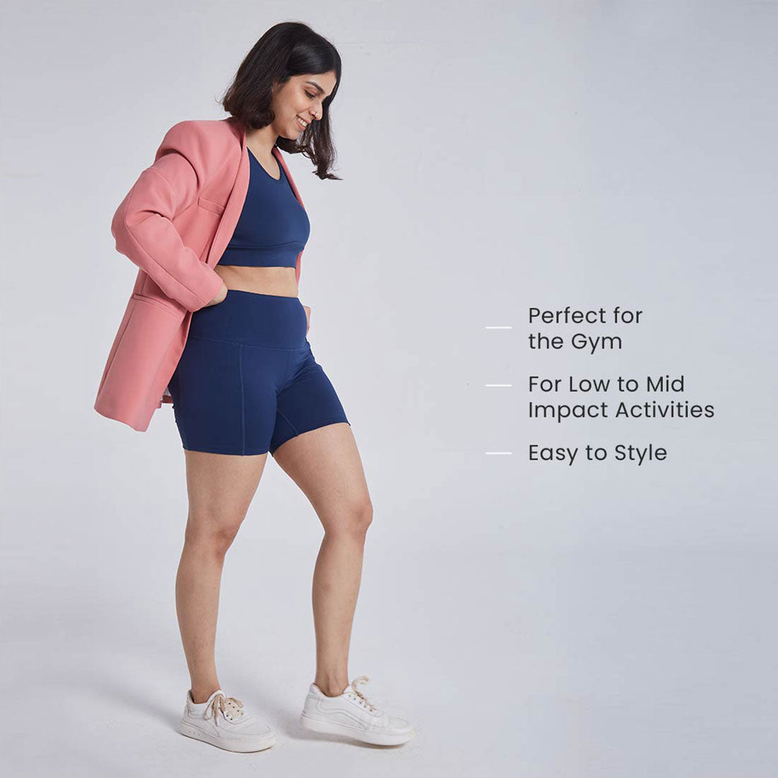 High Waisted Gym Shorts with Pockets for Women
