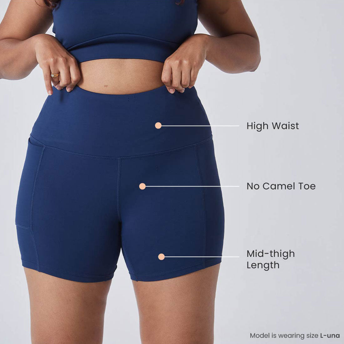 High Waisted Gym Shorts with Pockets for Women