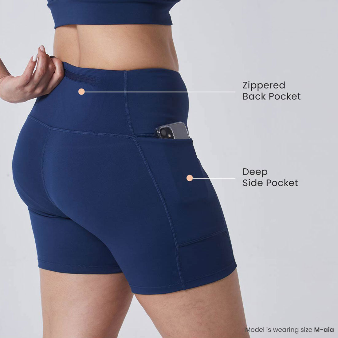 High Waisted Gym Shorts with Pockets for Women