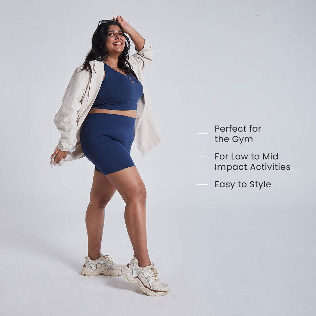 High Waisted Gym Shorts with Pockets for Women
