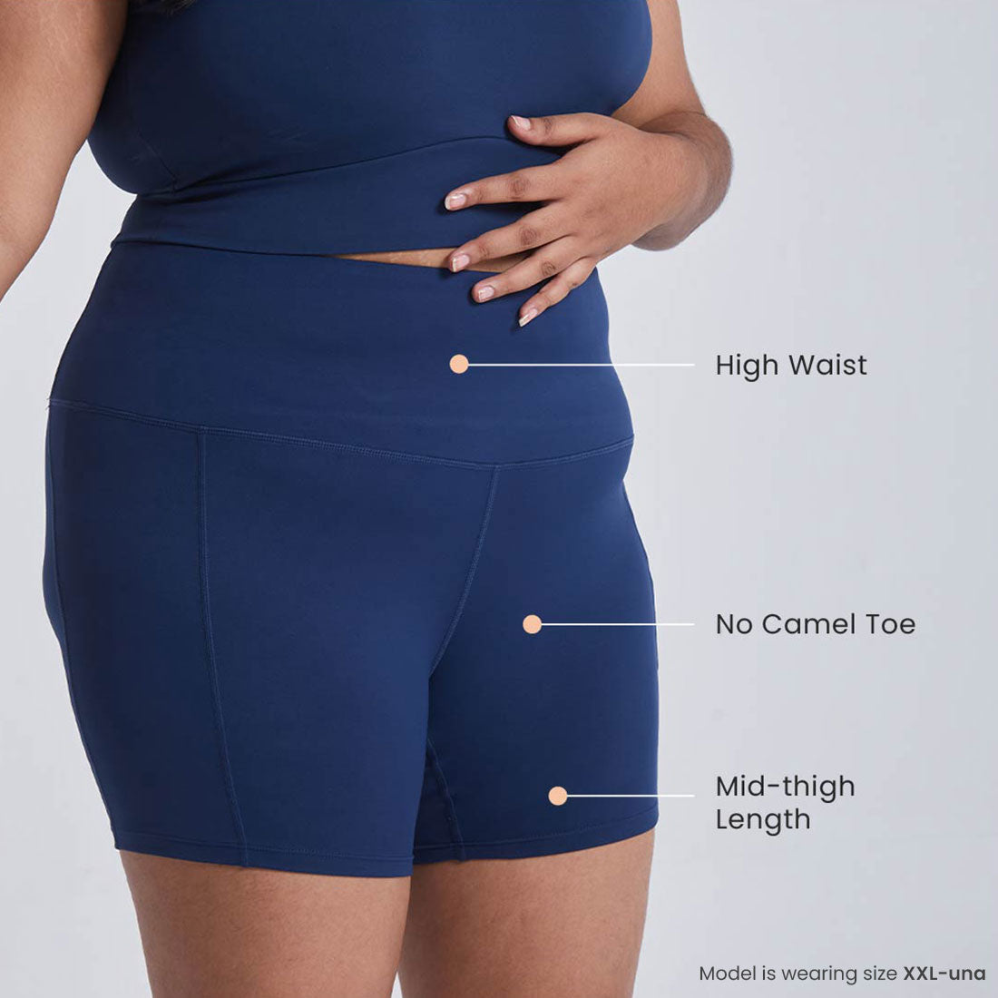 High Waisted Gym Shorts with Pockets for Women