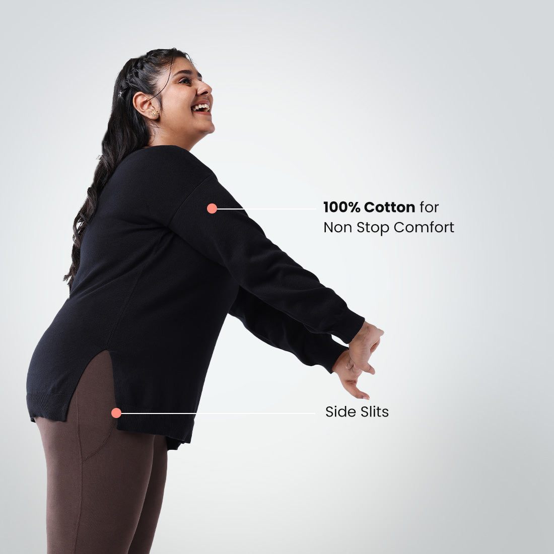 At-Ease CottonKnit Top - Full Sleeves