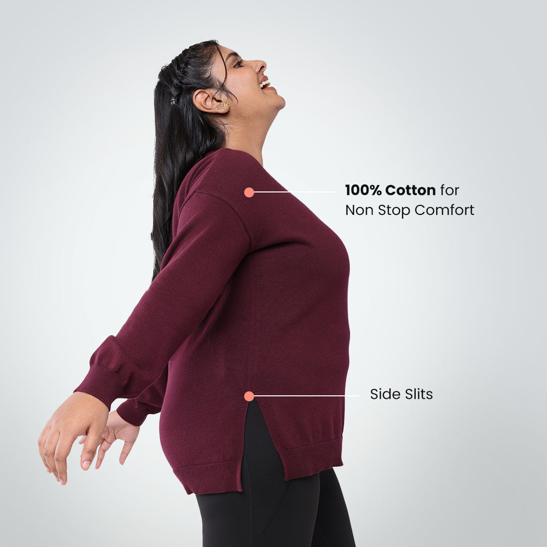 At-Ease CottonKnit Top - Full Sleeves