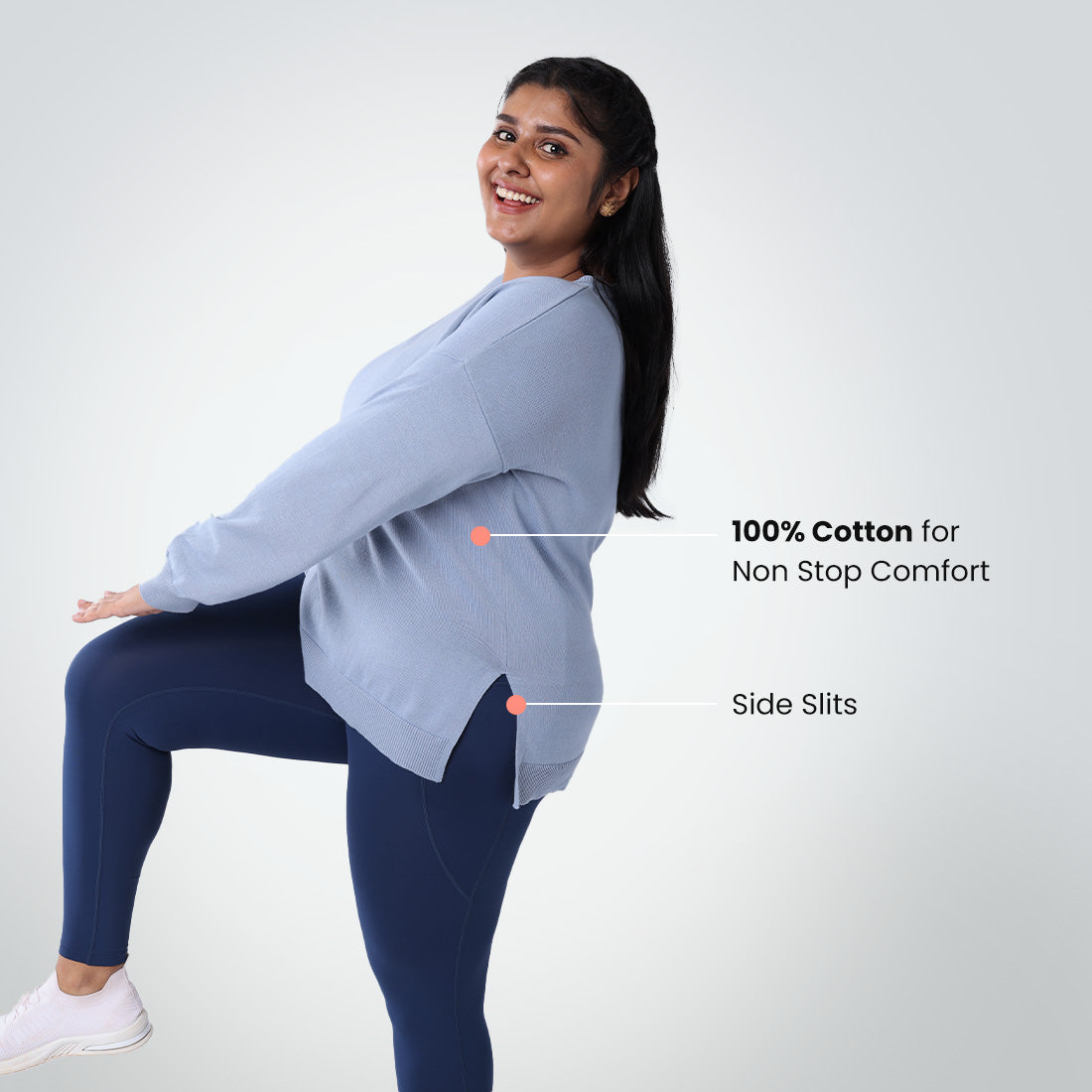 At-Ease CottonKnit Top - Full Sleeves