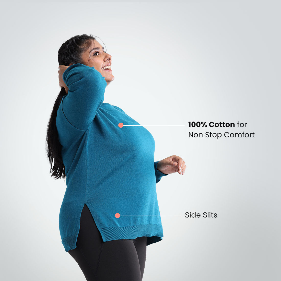 At-Ease CottonKnit Top - Full Sleeves